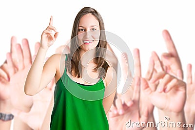 Woman Having an Idea Stock Photo