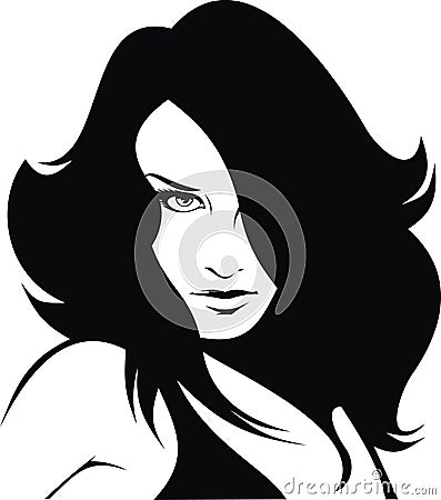 Woman head Vector Illustration