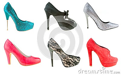 Woman high heels shoes Stock Photo