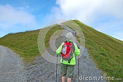 Woman Hiker Stock Photo