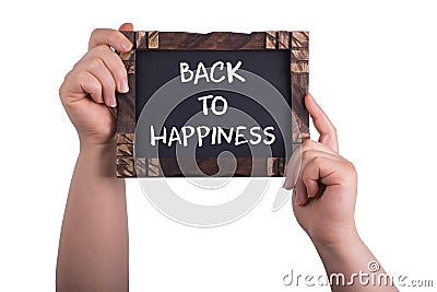 Back to happiness Stock Photo