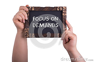 Focus on demands Stock Photo