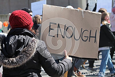 March for Our Lives Rally Worcester, MA March 2018 Editorial Stock Photo