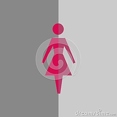 Woman icon stock vector illustration flat design Vector Illustration