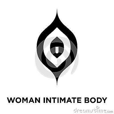 Woman intimate body part icon vector isolated on white background, logo concept of Woman intimate body part sign on transparent b Vector Illustration