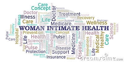 Woman Intimate Health word cloud Stock Photo