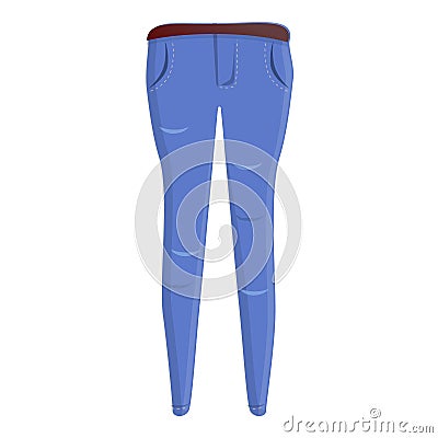 Woman jeans icon, cartoon style Vector Illustration