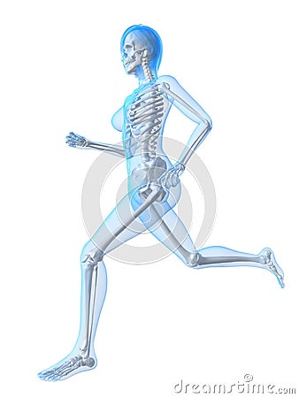 Woman - jogger Cartoon Illustration