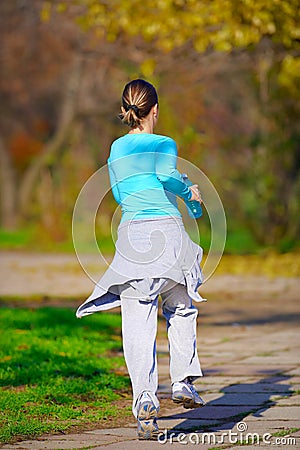 Woman jogging Stock Photo