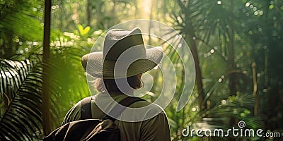 Woman in Jungles, Generative AI Stock Photo