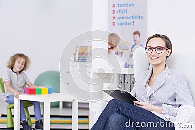 Woman leading occupational therapy Stock Photo