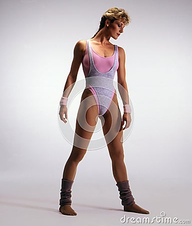 Woman in leotard Stock Photo