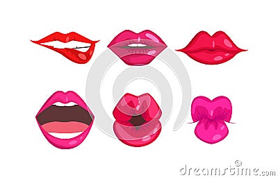 Woman lips isolated vector Vector Illustration