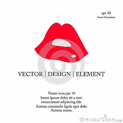 Woman lips logo Stock Photo