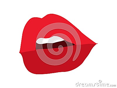 Woman lips.Sexy lips .Red lips. Vector Illustration