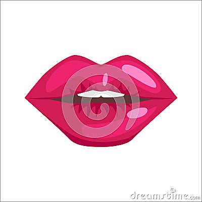 Woman lips vector illustration. Vector Illustration