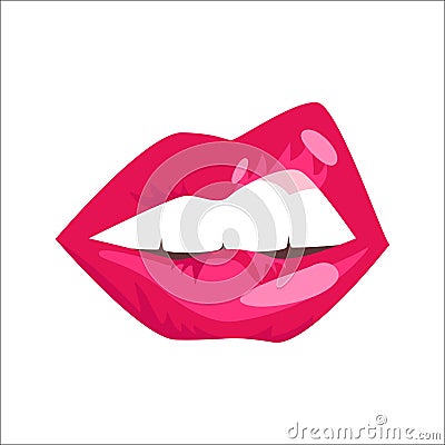 Woman lips vector illustration. Vector Illustration