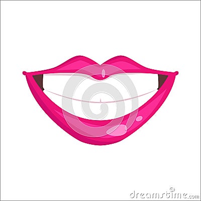 Woman lips vector illustration. Vector Illustration