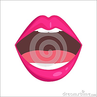 Woman lips vector illustration. Vector Illustration