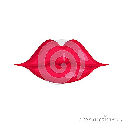 Woman lips vector illustration. Vector Illustration