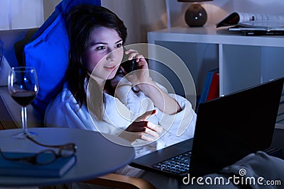 Woman and lonely evening Stock Photo