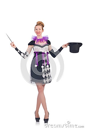 Woman magician Stock Photo