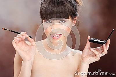 Woman and makeup Stock Photo
