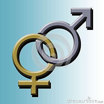 Woman and Man Symbol Stock Photo