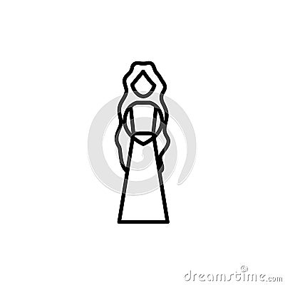 Woman married line style icon Vector Illustration