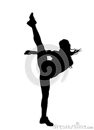 Woman martial arts isolated vector Vector Illustration