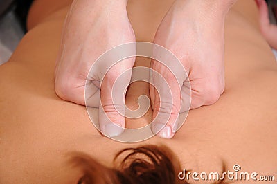 Woman on massage Stock Photo