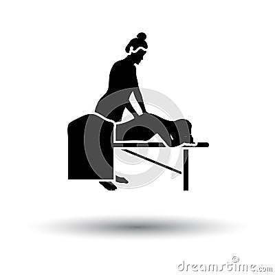 Woman Massage Icon Vector Illustration