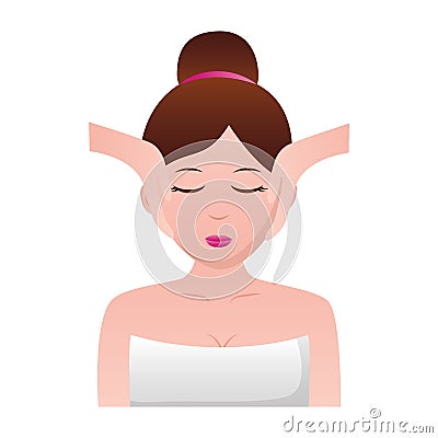 Woman massage spa Vector Illustration