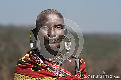 Masai Woman Tanzania Editorial Stock Photo