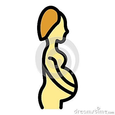 Woman maternity icon vector flat Vector Illustration