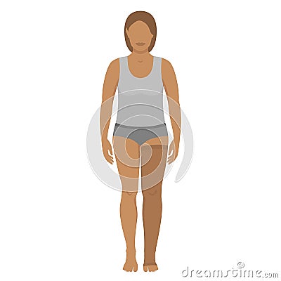 Woman in Medical Compression Stocking Vector Illustration