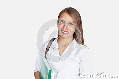 Woman in medical uniform posing Stock Photo