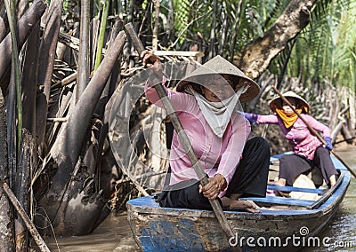 Women of Mekong delta Editorial Stock Photo