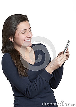 Woman on mobile phone Stock Photo