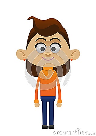 Woman mother female illustration girl cute Vector Illustration