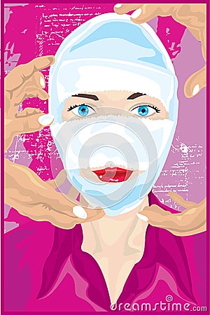 Woman With Plastic Surgery Stock Photo