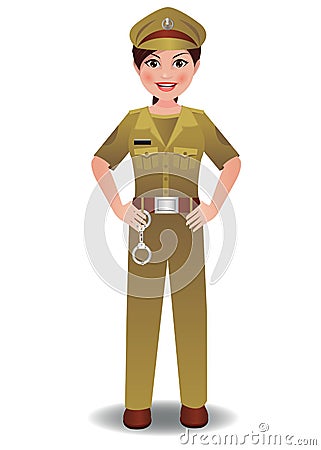 Woman_Police_Indian Stock Photo