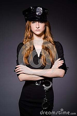 Woman police office Stock Photo
