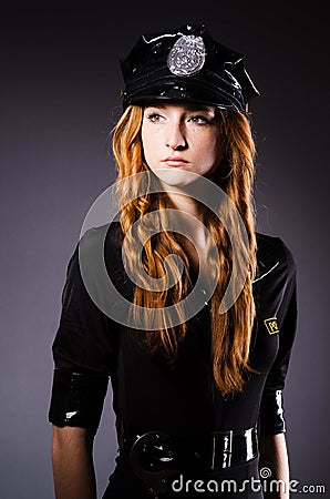 Woman police office Stock Photo