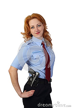 Woman police officer Stock Photo