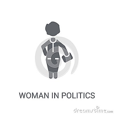 Woman In Politics icon. Trendy Woman In Politics logo concept on Vector Illustration