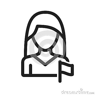 Woman in Politics Vector Illustration