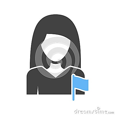 Woman in Politics Vector Illustration