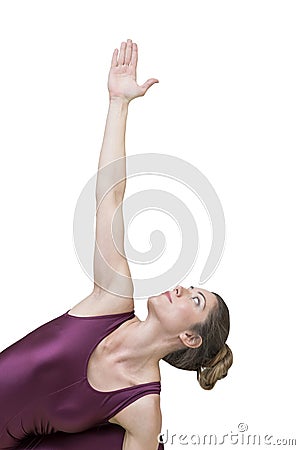 Woman practicing yoga Stock Photo