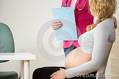 Woman during pregnancy Stock Photo